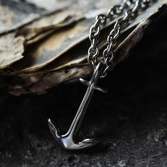 Men's Anchor Halskette Silber