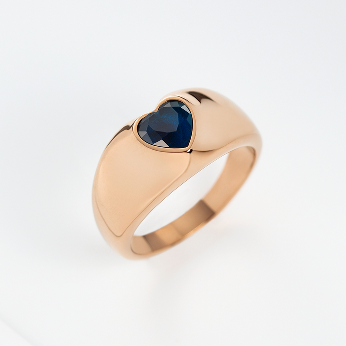 Bold Heart Ring Roségold