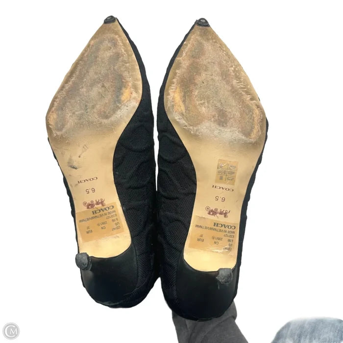 Boots Designer By Coach In Black, Size: 6.5