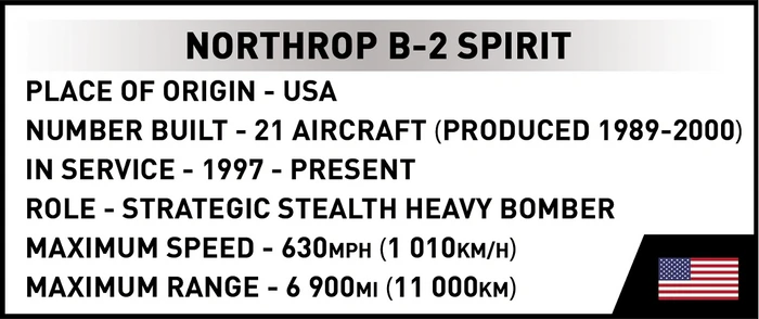Cobi Armed Forces - Northrop B-2 Spirit Stealth Bomber Brick Toy