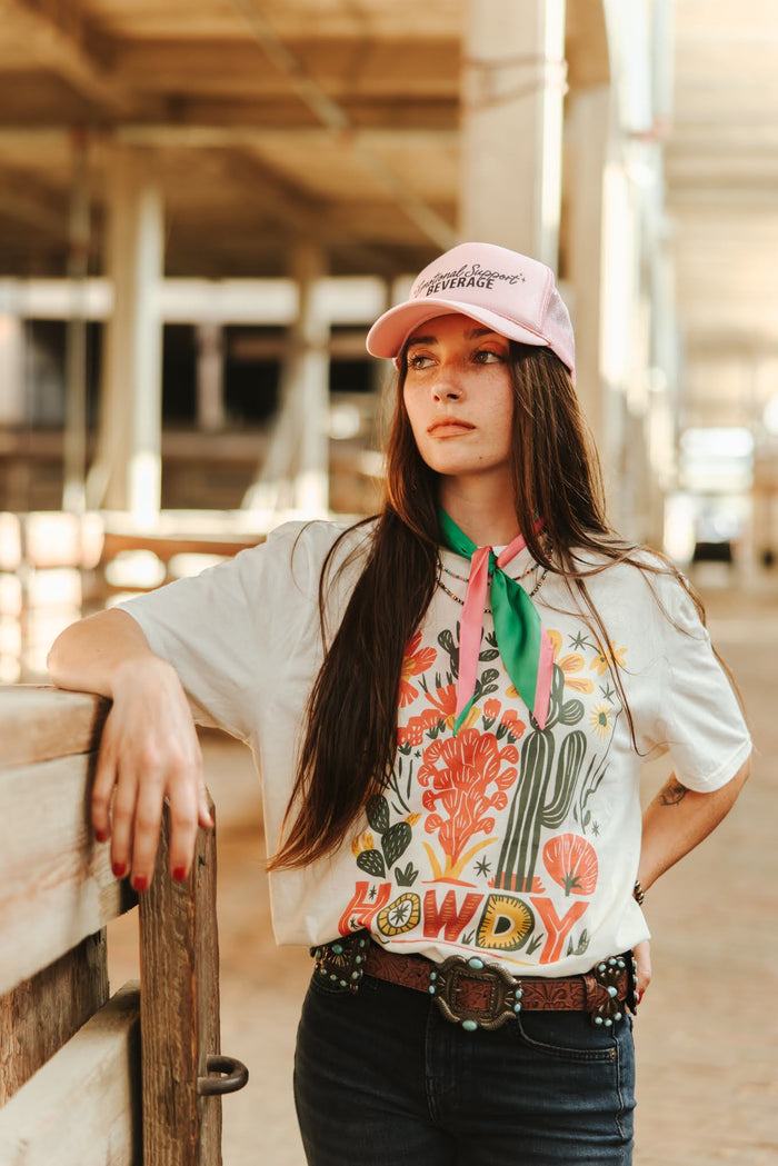 Desert Bloom Howdy Graphic TeeNaturalS