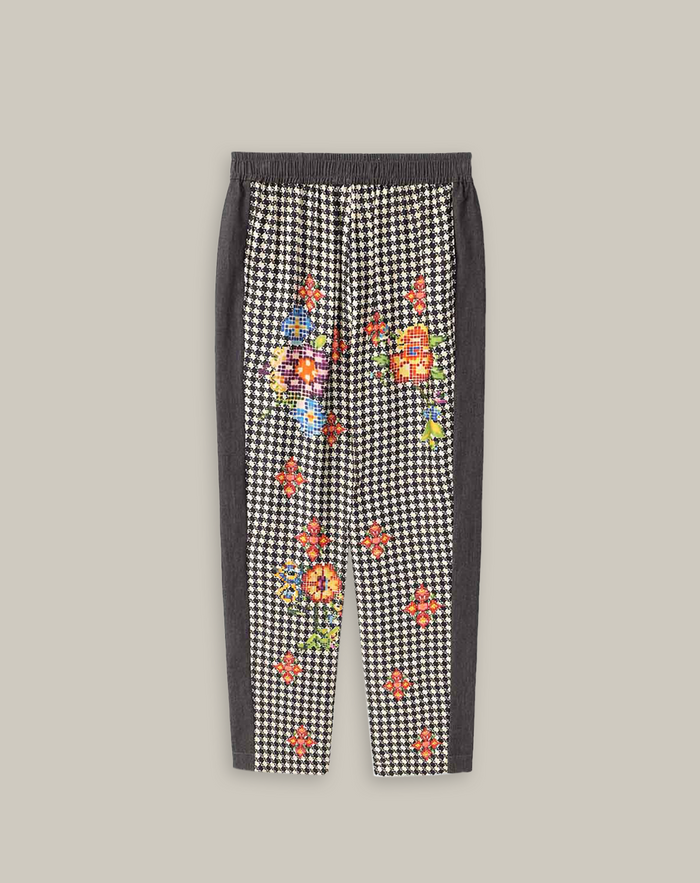 Ember Black Denim Track Pants