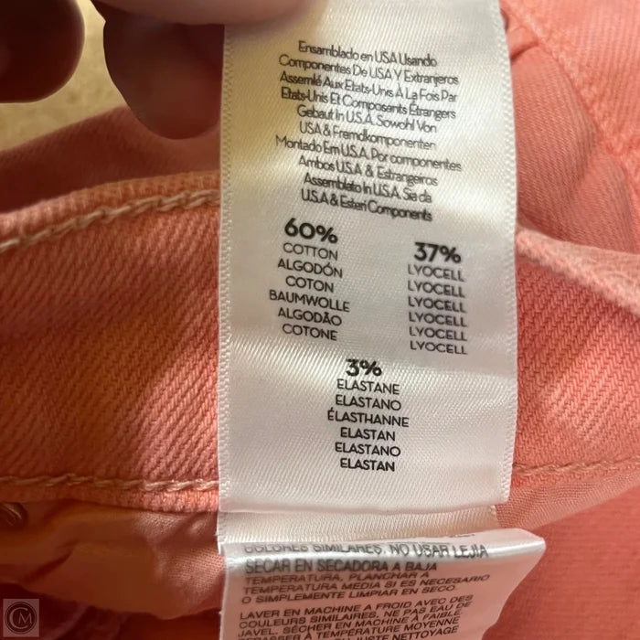 Jeans Straight By Mother In Orange Denim, Size: 2