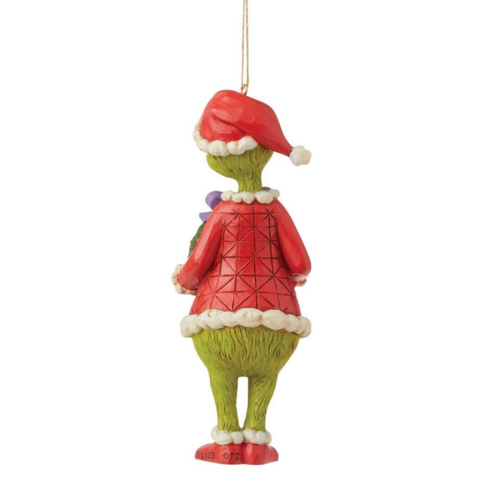 Jim Shore Grinch Holding Wreath Ornament