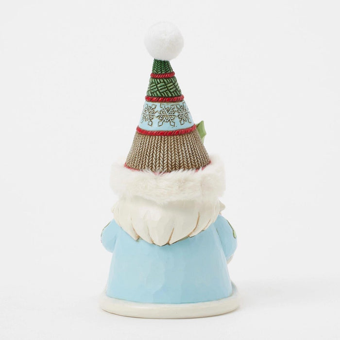 Jim Shore Holiday Gnome Wreath & Fur Hat Figurine