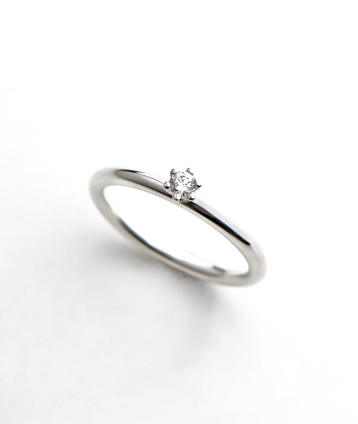 Julie Vigselring / Förlovningsring, diamant 0,10 ct. - Mila Silver