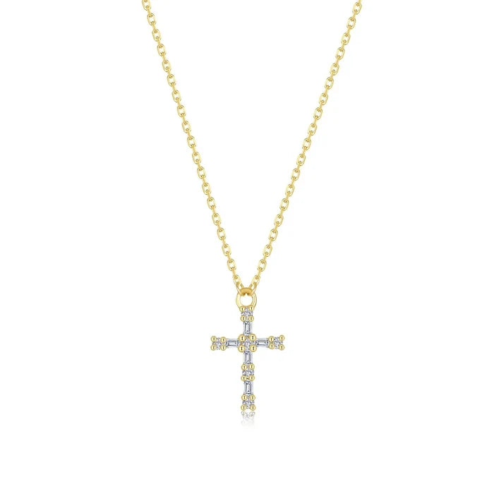 Lafonn Eden Baguette Cross Necklace (101777)
