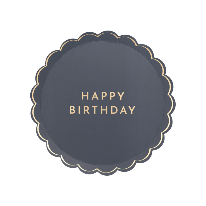 Bonjour Fête Party Midnight Blue Birthday Plate