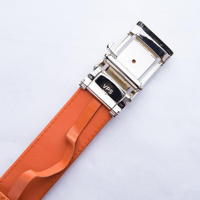 Orange Genuine Crocodile Skin Leather Mens Belts-Bikerringshop