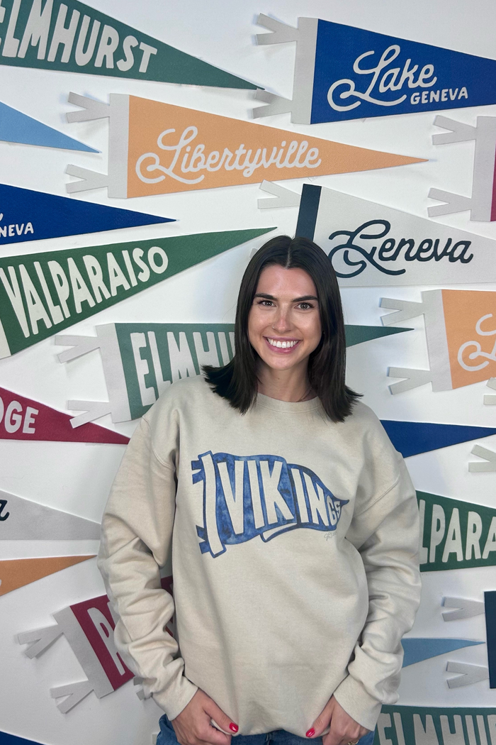 Pennant Crewneck/Vikings