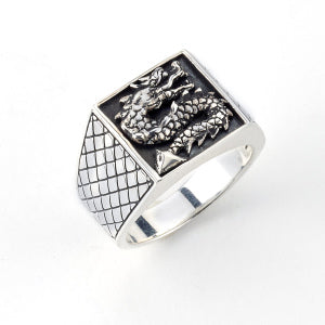 Samuel B Sterling Silver Dragon Design Ring