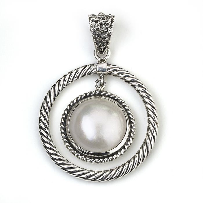 Samuel B. Sterling Silver Mabe Pearl Pendant