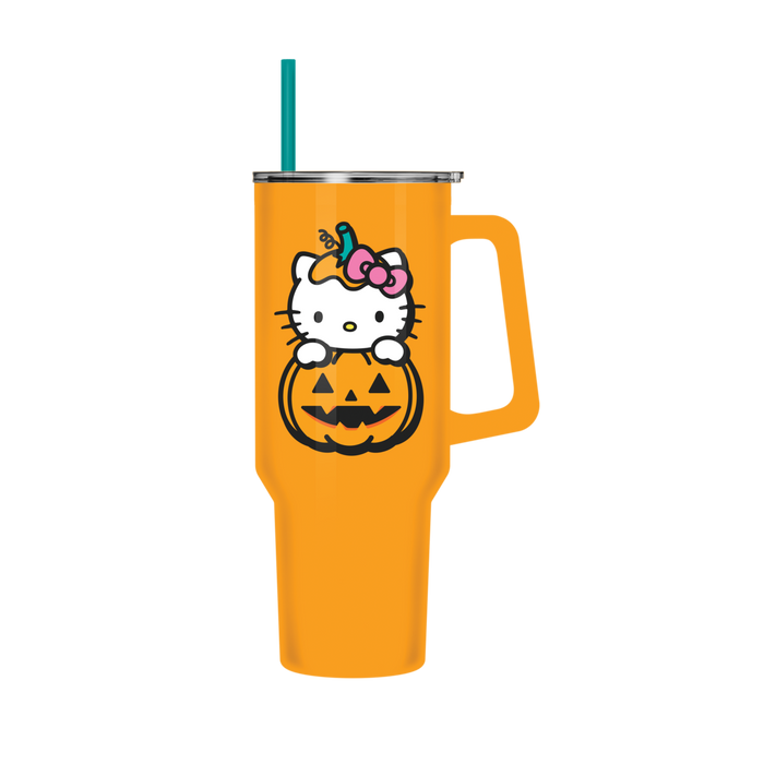 Silver Buffalo Sanrio Hello Kitty - Pumpkin 40oz Stainless Steel Tumbler w Handle