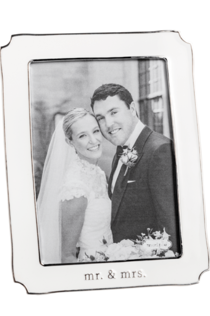 Small Mr & Mrs Enamel Frame