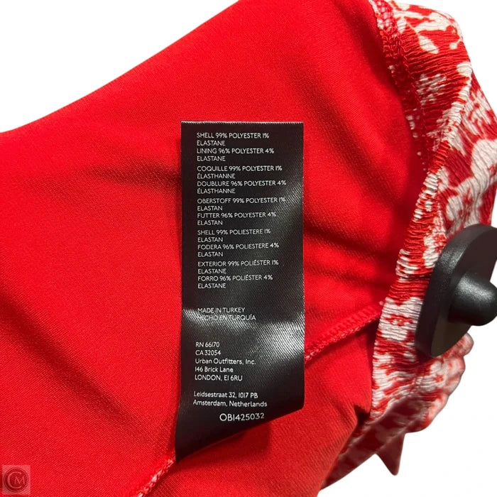 Top Long Sleeve By Anthropologie In Red & White, Size: S
