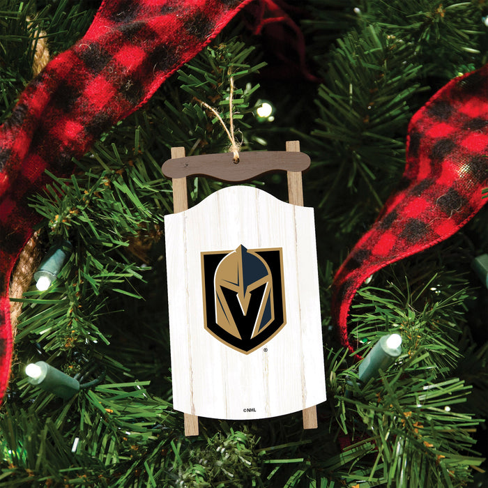Vegas Golden Knights Holiday Sled Ornament - Dรฉcor