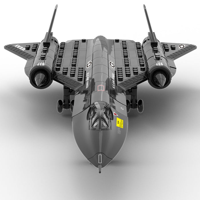 Wange Bricks: Military MOC SR-71 Blackbird Aircraft Brick Toy