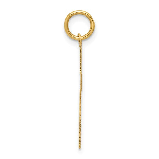 14K Yellow Gold Polish Cross Pendant