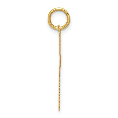 14K Yellow Gold Polish Cross Pendant