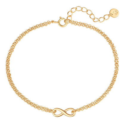 2-reihiges Infinity Armband gold