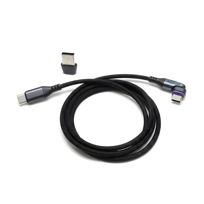 240W Magnetic USB-C Charging Cable with A-to-C Adapter