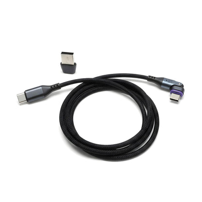 240W Magnetic USB-C Charging Cable with A-to-C Adapter