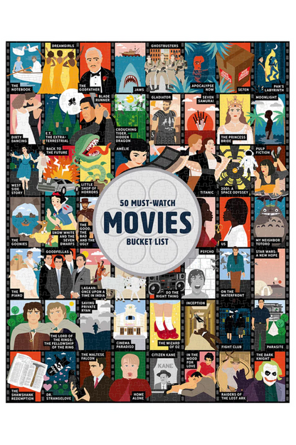 50 Must Watch Movies 1,000 Piece Puzzle