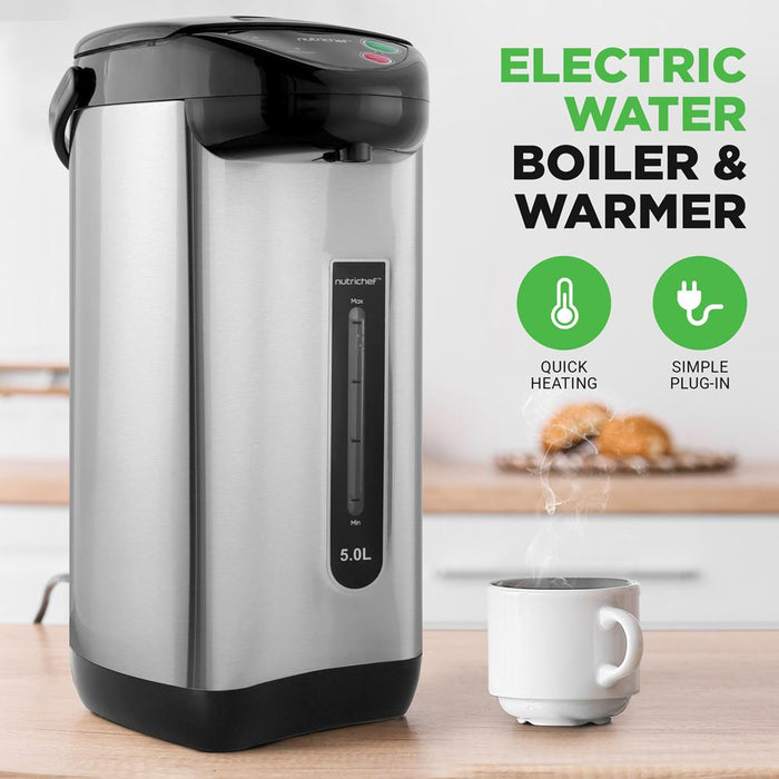 5.2 Qt Electric Water Kettle, Quick Heating, Stainless Steel, 5 Temp Settings
