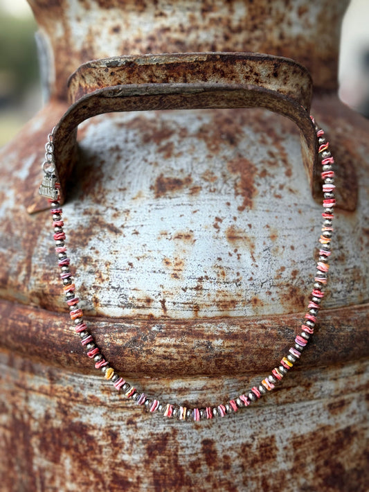 Desert Rose Heishi Beaded Necklace