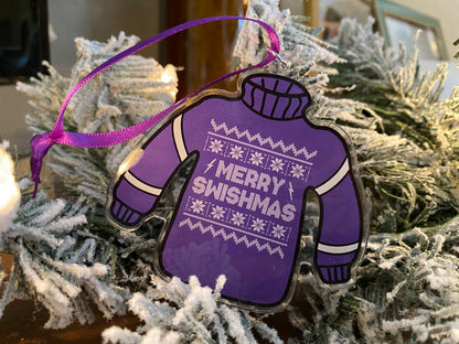 Acrylic Swishmas Ornament 3" - LIMITED RUN