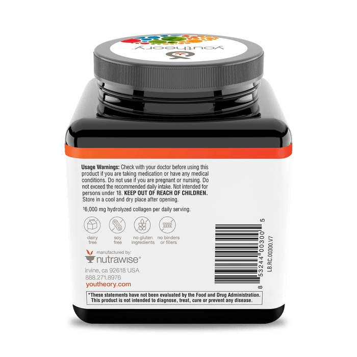 RC.00300 Youtheory Advanced Collagen Tablets Product Image - Back