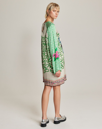 Alani Shipibo Neck Mini Dress