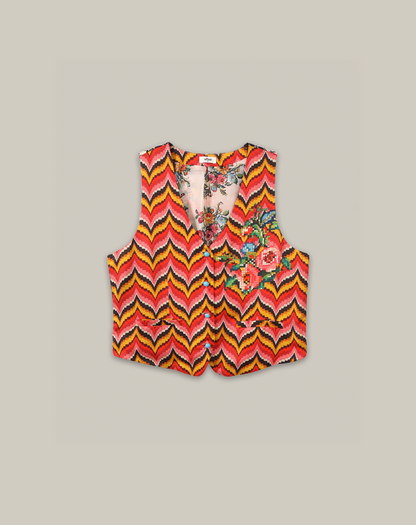 Amaya Black Denim Vest