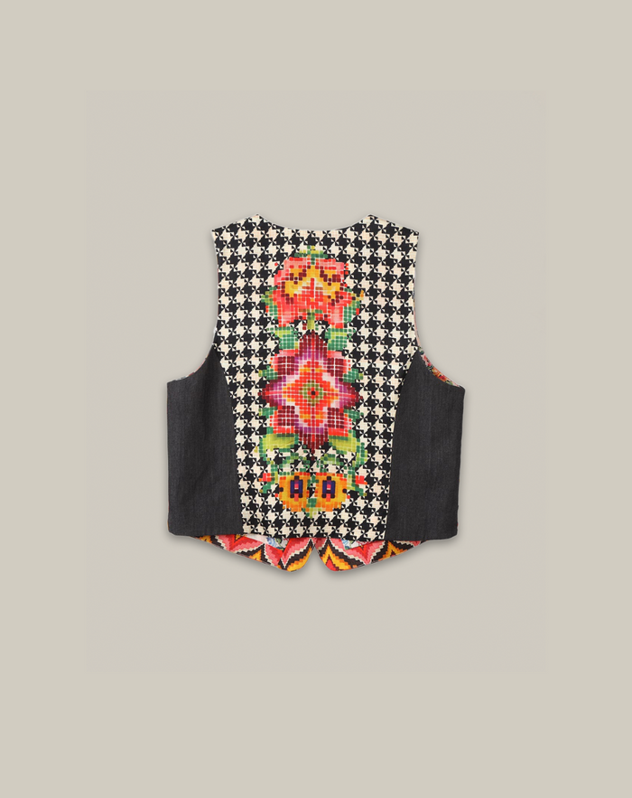 Amaya Black Denim Vest