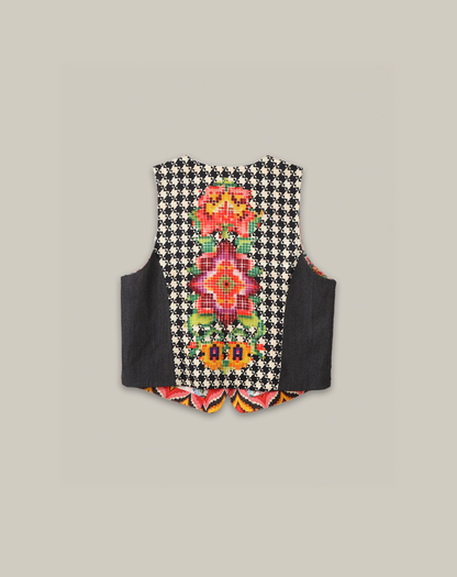 Amaya Black Denim Vest