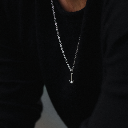 Men's Anchor Halskette Silber