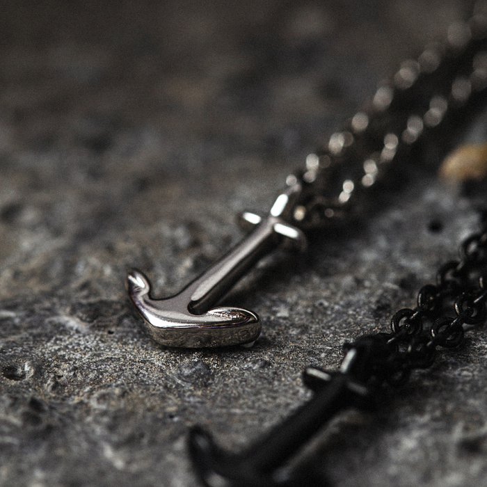 Men's Anchor Halskette Silber