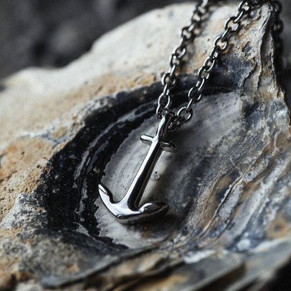 Men's Anchor Halskette Silber