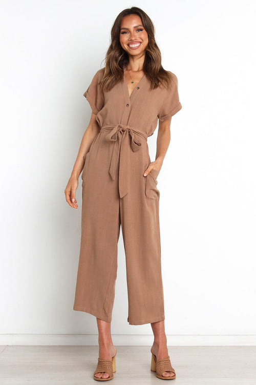 Petal and Pup USA Rompers Archie Jumpsuit - Mocha