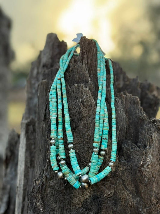 Arizona Sky Kingman Turquoise Heishi Necklace