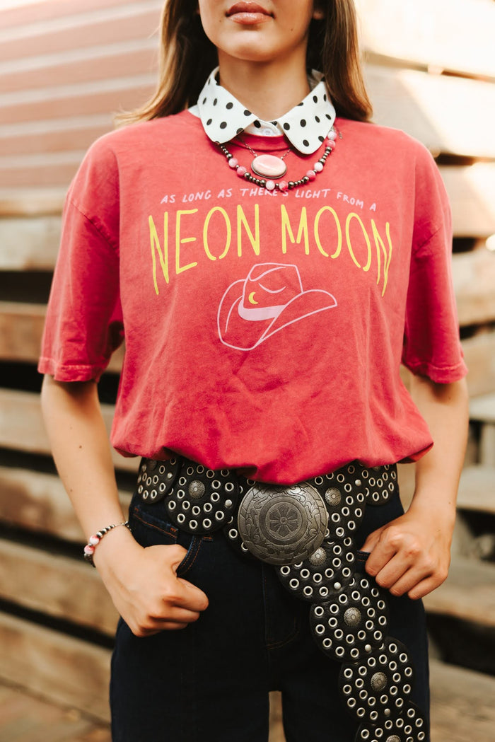 As Long As There's Light from A Neon Moon Graphic Tee - RedS