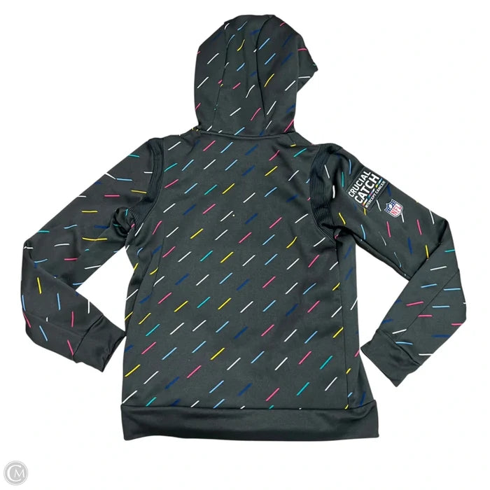 Athletic Sweatshirt Hoodie By Nfl In Grey, Size: M