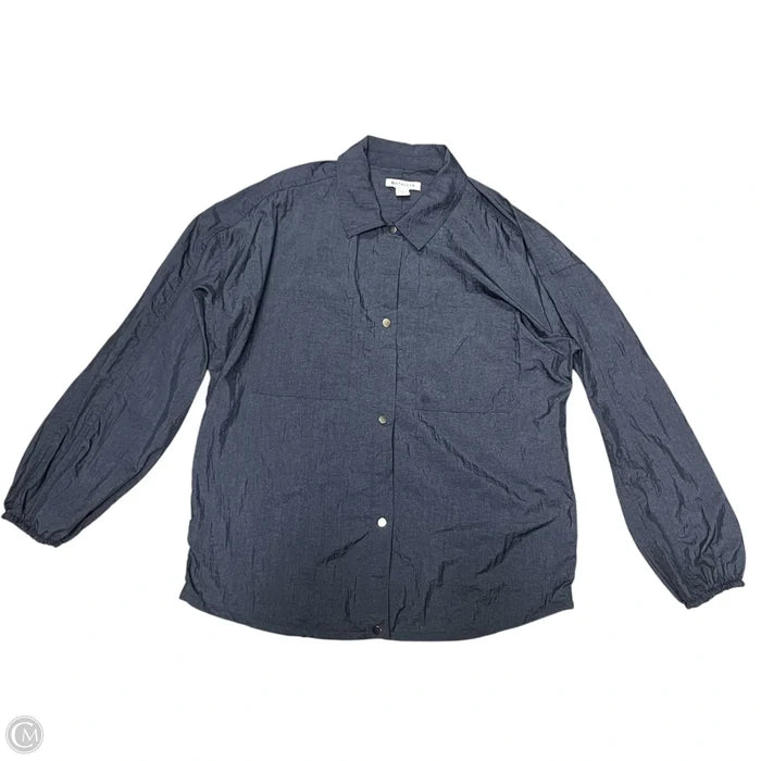 Athletic Top Long Sleeve Collar By Athleta In Blue, Size: S