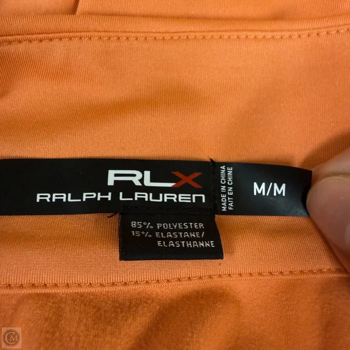 Athletic Top Long Sleeve Collar By Ralph Lauren In Orange, Size: M