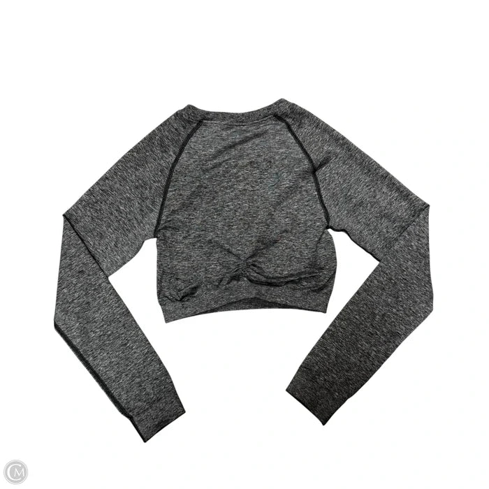 Athletic Top Long Sleeve Crewneck By Gym Shark In Grey, Size: S