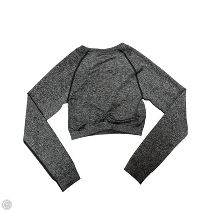 Athletic Top Long Sleeve Crewneck By Gym Shark In Grey, Size: S