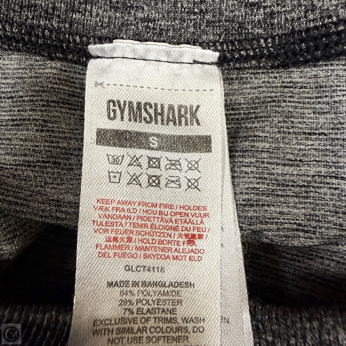 Athletic Top Long Sleeve Crewneck By Gym Shark In Grey, Size: S