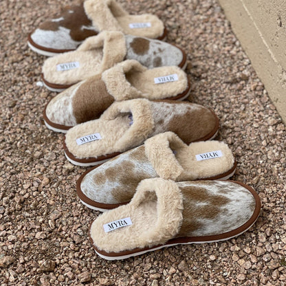 Authentic Cowhide Slippers - ChocolateChocolate6