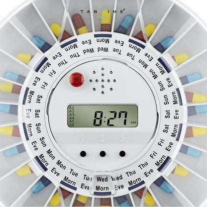 Automatic Pill Dispenser with Solid or Clear Lid (VAT Free) - Tabtime Limited
