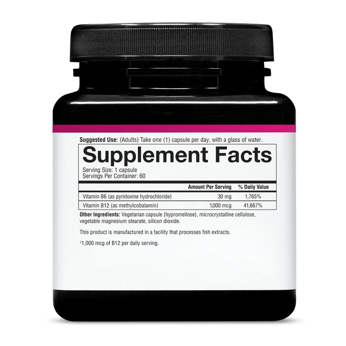 B12B6.92034 Youtheory B12B6 Capsule 60 Capsules Product Image - Right